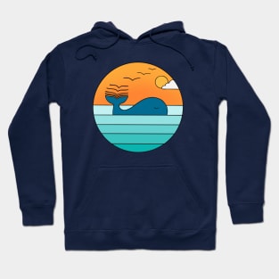 Nature whale birds Hoodie